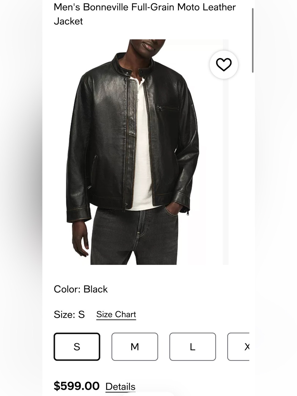 Lucky Brand Black Leather Bomber Jacket